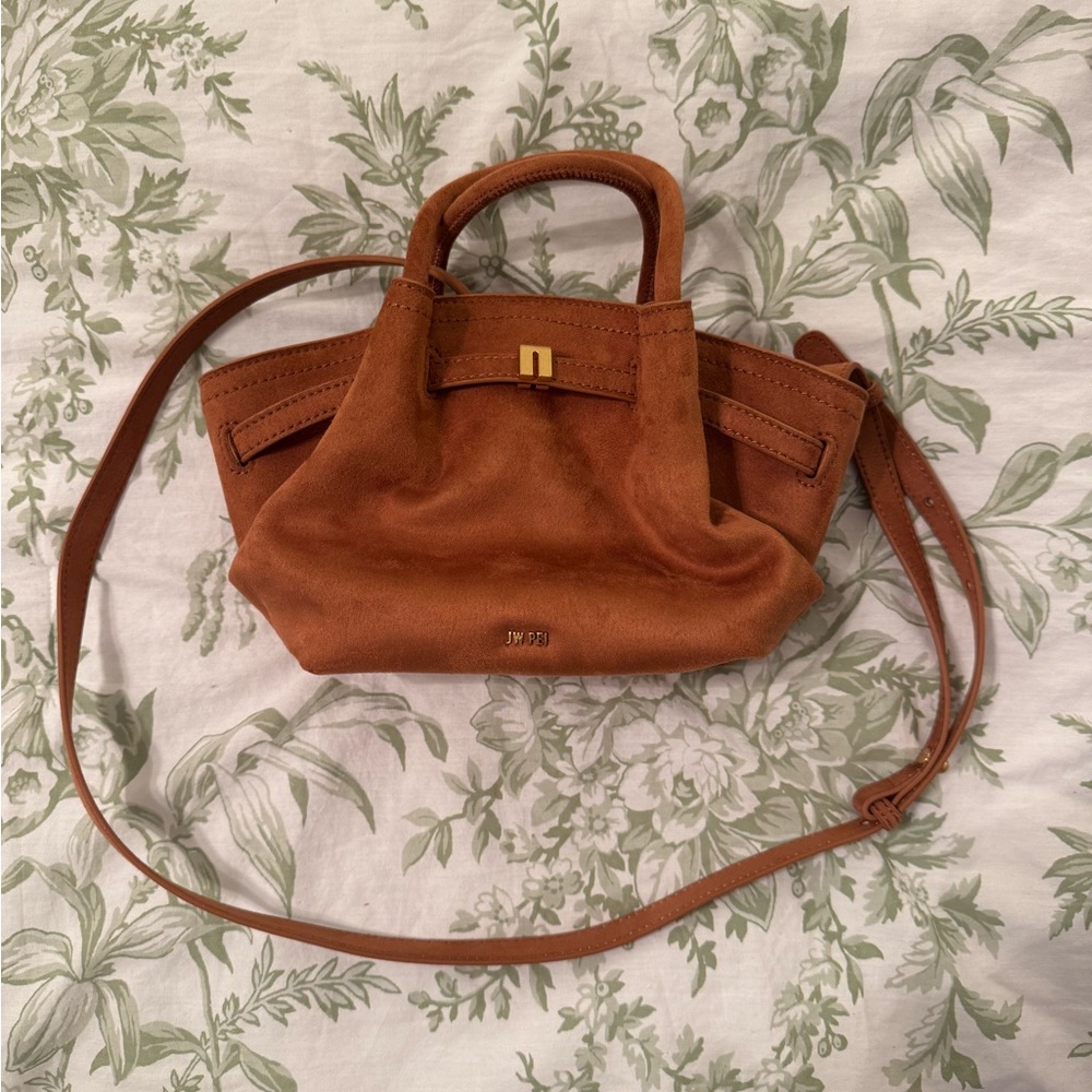 JW PEI camel suede bag